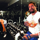 Bodybuilder Glen Tuttle takes a break between quad blasts at Powerhouse Gym.